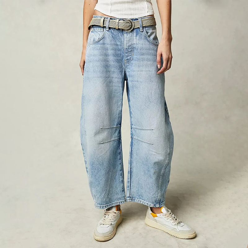 Women’s Wide-Leg Jeans – Relaxed Fit – Full Length – Cotton Denim