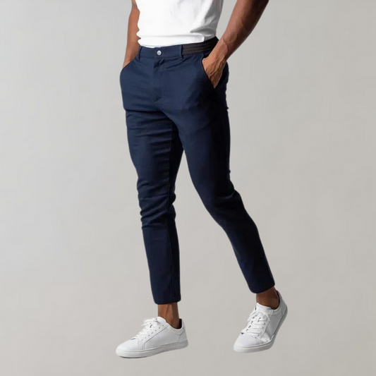 Men’s Chino Pants – Slim Fit – Tapered Leg – Cotton – Ankle Length Casual Wear