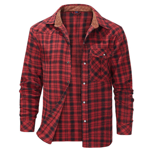 Harry Regular Fit Flannel Shirt | Check Pattern Collar Shirt