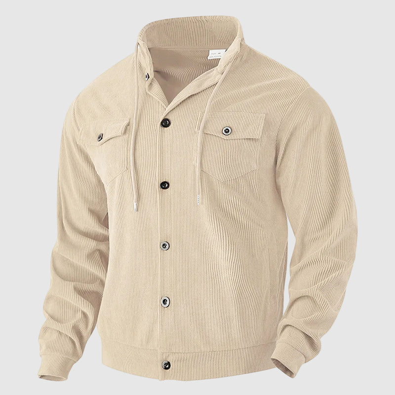 Oscar Relaxed Fit Shirt Jacket | Button Front Chest Pockets Shirt Jacket