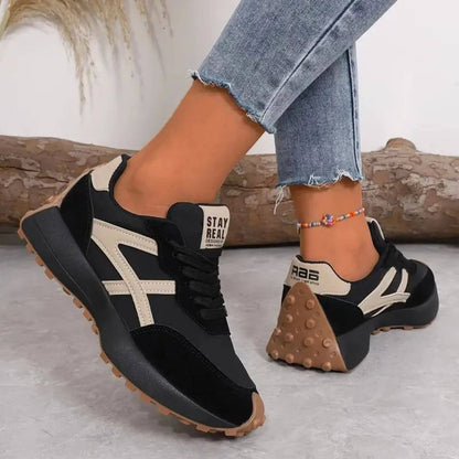 Women’s Sneakers – Breathable Mesh – Cushioned Sole – Low-Top Lace-Up – Casual Fit