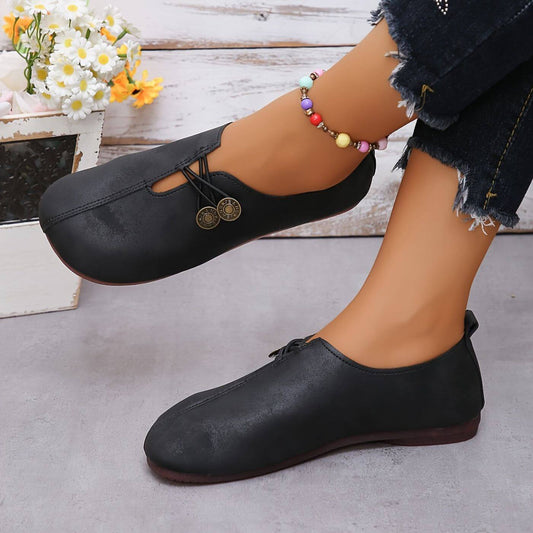 Women’s Slip-On Shoes – Ergonomic Fit – Breathable – Cushioned Flat Sole