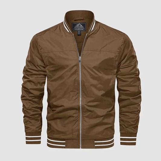 Men’s Windbreaker Jacket – Lightweight – Regular Fit – Ribbed Cuffs – Zip Front