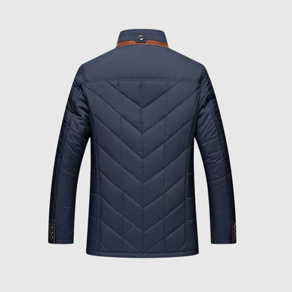 Theodore Quilted Jacket | Fur-Lined Collar Snap Button Jacket