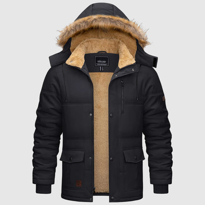 Theodore Hooded Parka | Fur Trim Lined Parka