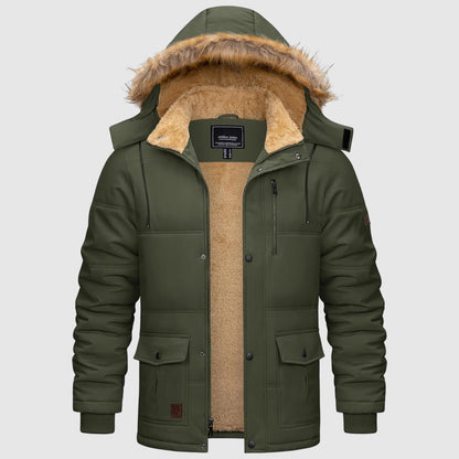 Theodore Hooded Parka | Fur Trim Lined Parka