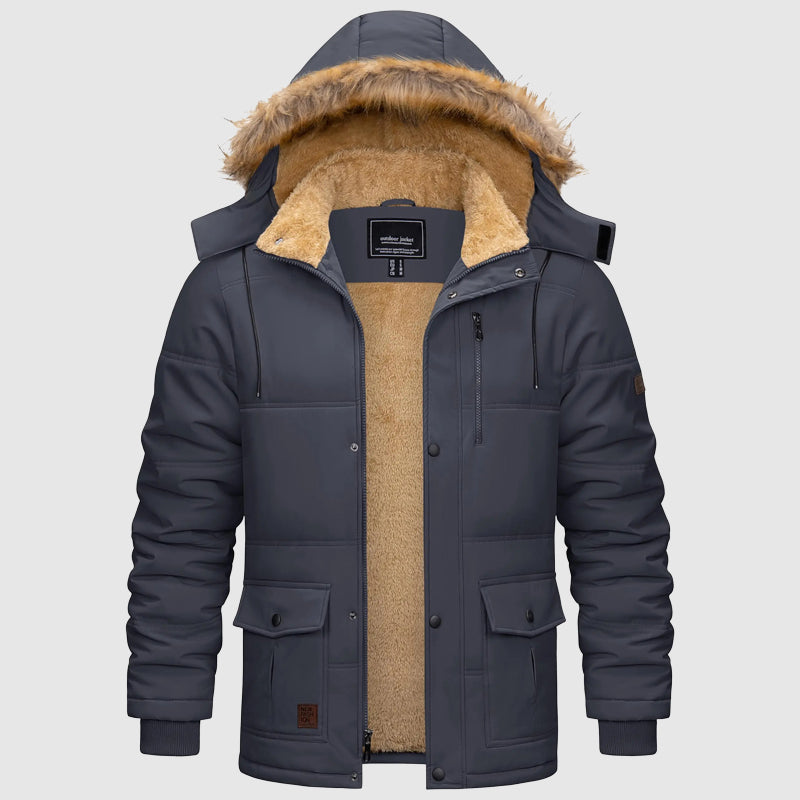 Theodore Hooded Parka | Fur Trim Lined Parka
