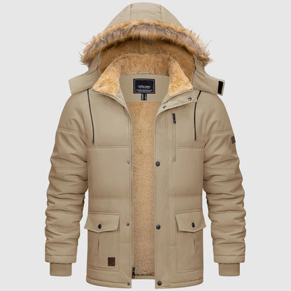 Theodore Hooded Parka | Fur Trim Lined Parka