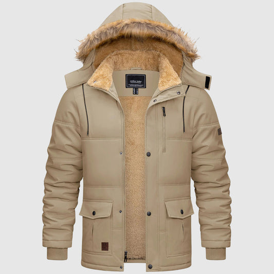 Theodore Hooded Parka | Fur Trim Lined Parka
