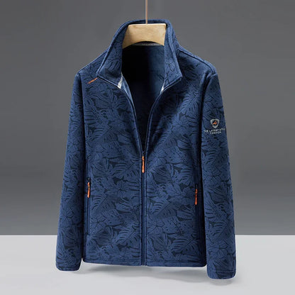 Samuel Standard Fit Jacket | High Collar Leaf Pattern Jacket
