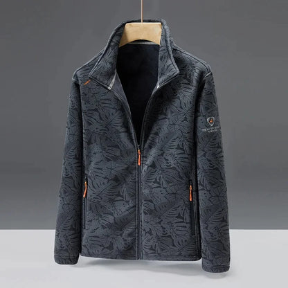 Samuel Standard Fit Jacket | High Collar Leaf Pattern Jacket