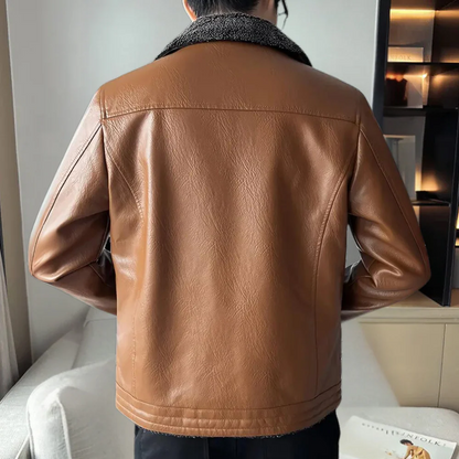 Arthur Relaxed Fit Bomber Jacket | Plush Collar Full Zip Bomber Jacket