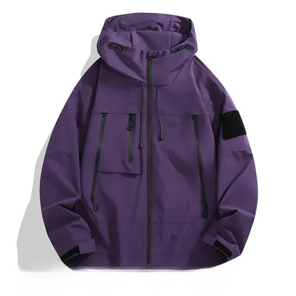 Theodore Urban Tech Utility Windbreaker | Hooded Streetwear Jacket