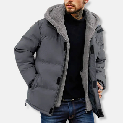 Joshua Quilted Hooded Puffer Jacket | Adjustable Hem Puffer Jacket