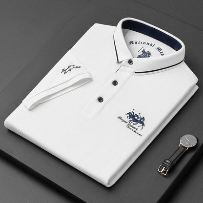 Men’s Polo Shirt – Soft Knit – Regular Fit – Embroidered Logo – Smart Casual