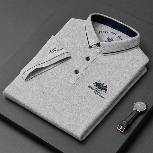 Men’s Polo Shirt – Soft Knit – Regular Fit – Embroidered Logo – Smart Casual