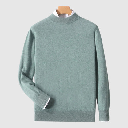 Freddie Ribbed Mock Neck Sweater | Regular Fit Solid Sweater
