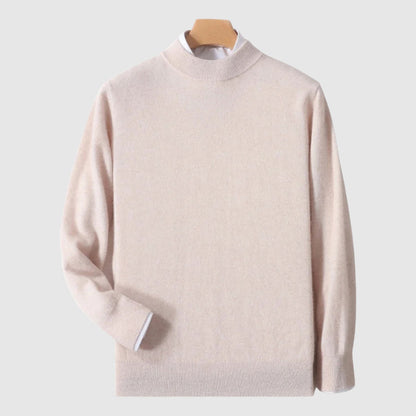 Freddie Ribbed Mock Neck Sweater | Regular Fit Solid Sweater