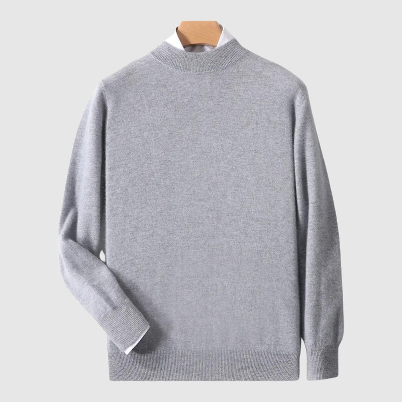 Freddie Ribbed Mock Neck Sweater | Regular Fit Solid Sweater