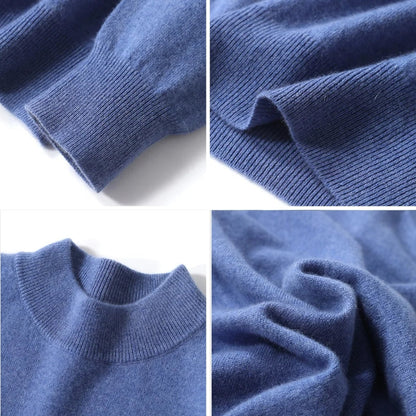 Freddie Ribbed Mock Neck Sweater | Regular Fit Solid Sweater