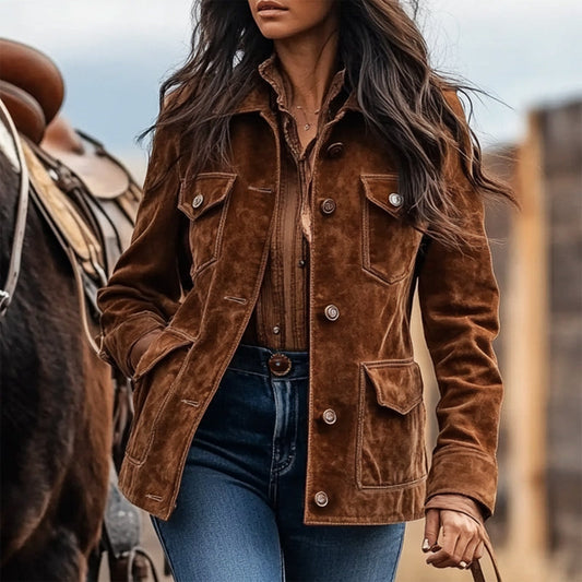 Isla Utility Jacket | Button Front Collared Jacket