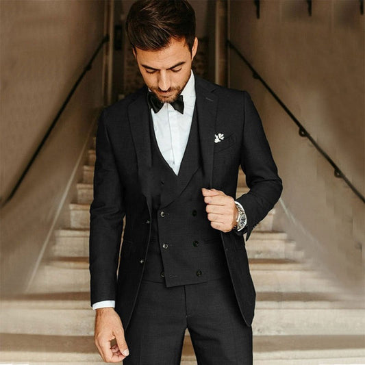 Men’s 3-Piece Suit – Slim Fit – Luxury Fabric – Single-Breasted – Formal Wear