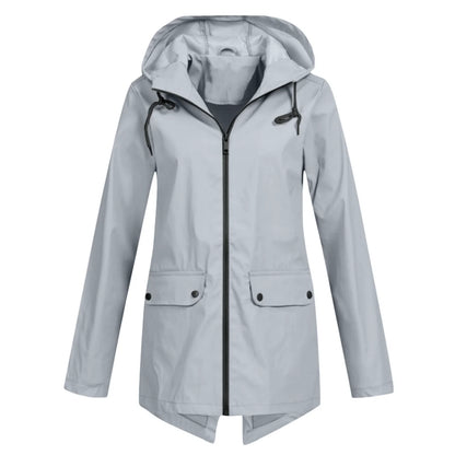 Women’s Windbreaker Jacket – Lightweight Hooded – Zip Front – Casual Fit