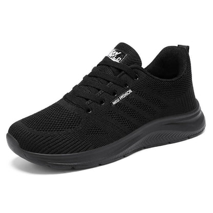 Women’s Running Shoes – Soft Knit – Cushioned Sole – Lace-Up Low Top Supportive Fit