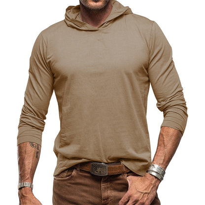 Men’s Hoodie Top - Relaxed Fit - Cotton Blend - Hooded - Long Sleeve - Hip Length