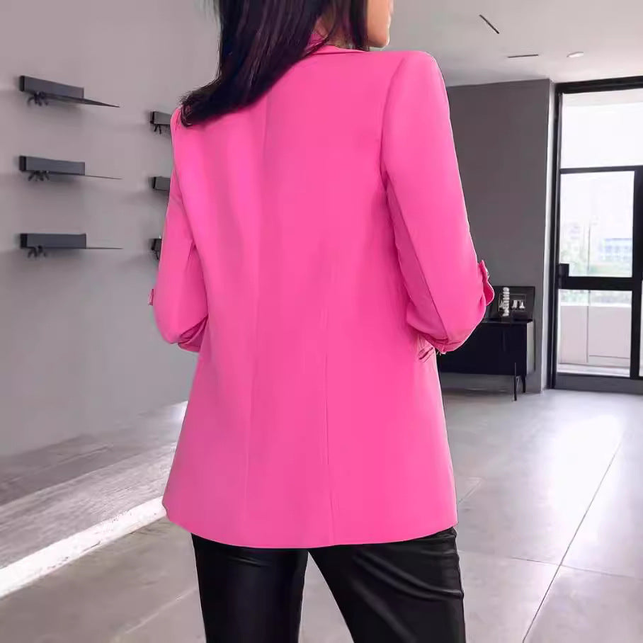 Women’s Blazer – Slim Fit – Structured Silhouette – Rolled Sleeve – Modern Lapel
