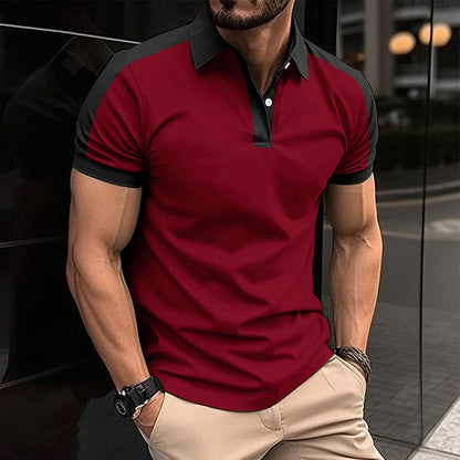 Men’s Polo Shirt – Slim Fit – Contrast Collar – Breathable Natural Fibers