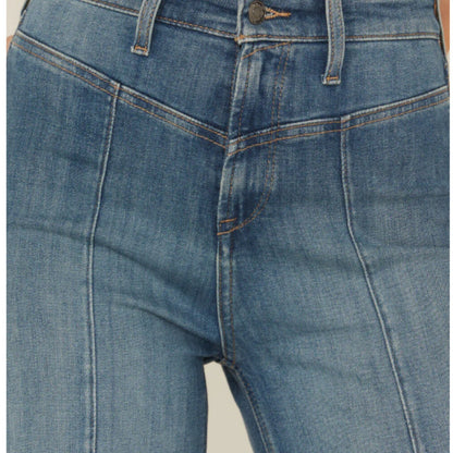 Women’s Wide-Leg Jeans – High Waist – Front Seam – Full Length – Relaxed Fit – Denim