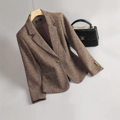 Women’s Blazer – Tailored Fit – Notched Lapel – Single Button Closure
