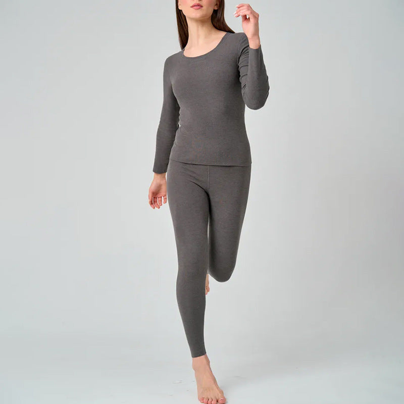 Women’s Lounge Set – Slim Fit – Soft Knit – Long Sleeve Top & Full-Length Pants