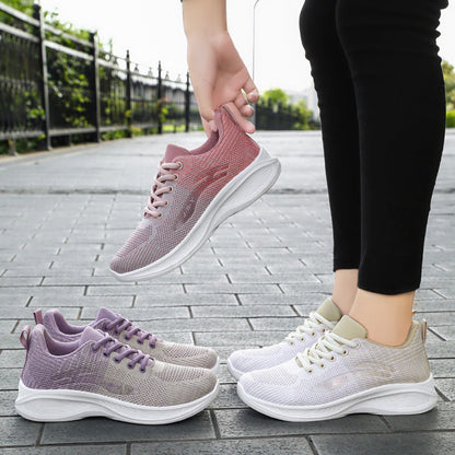 Women’s Running Shoes – Breathable Fly-Knit – Lightweight Cushioned – Lace-Up Fitness