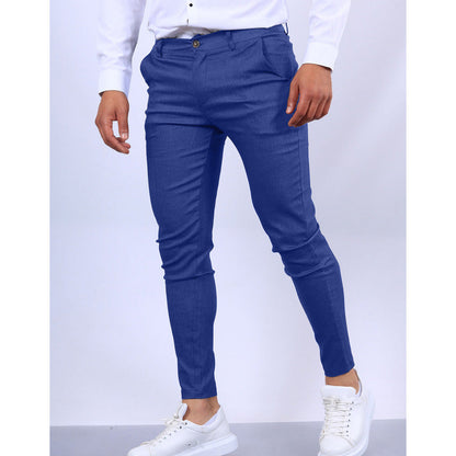 Men’s Slim Fit Trousers – Tapered Leg – Breathable Blend – Smart Casual Office Wear