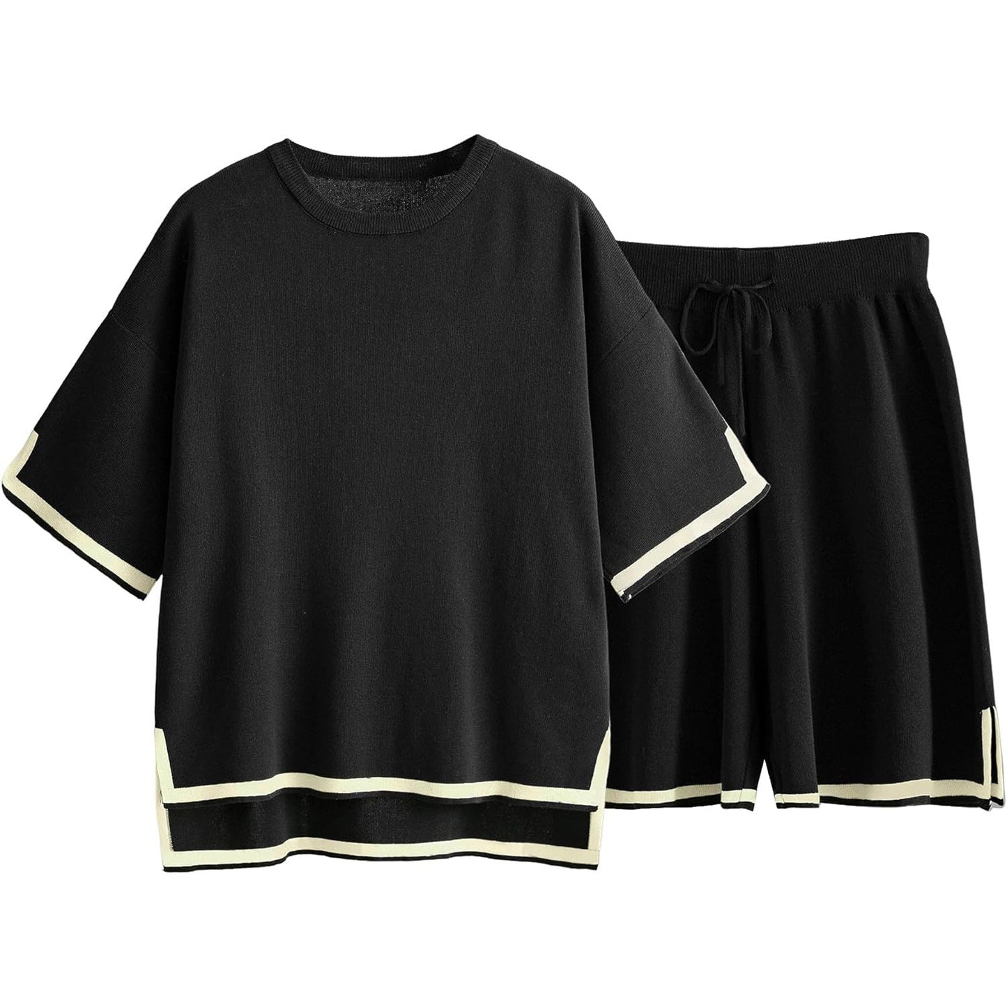 Women’s Knit Sweater Set – Relaxed Fit – Soft Breathable Fabric – Ribbed Trim – Crew Neck