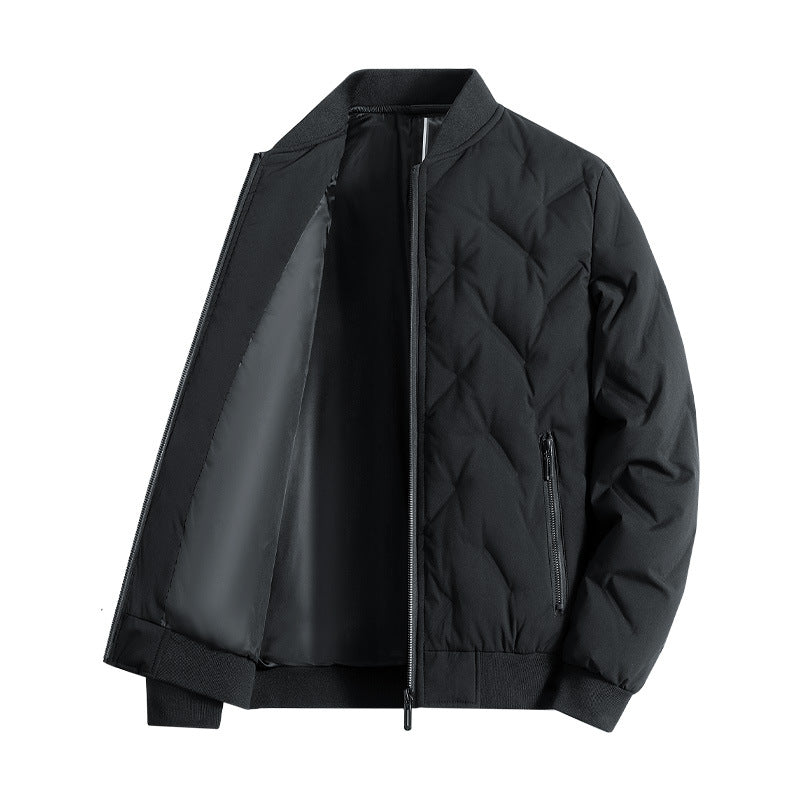 Arthur Quilted Bomber Jacket | Zip-Front Stand Collar Jacket