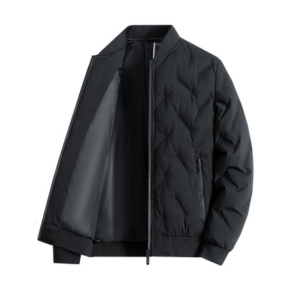Arthur Quilted Bomber Jacket | Zip-Front Stand Collar Jacket