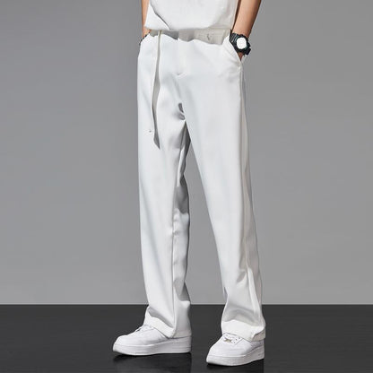 Men’s Trousers – Relaxed Fit – Straight Leg – Lightweight Soft Drape – Casual Style