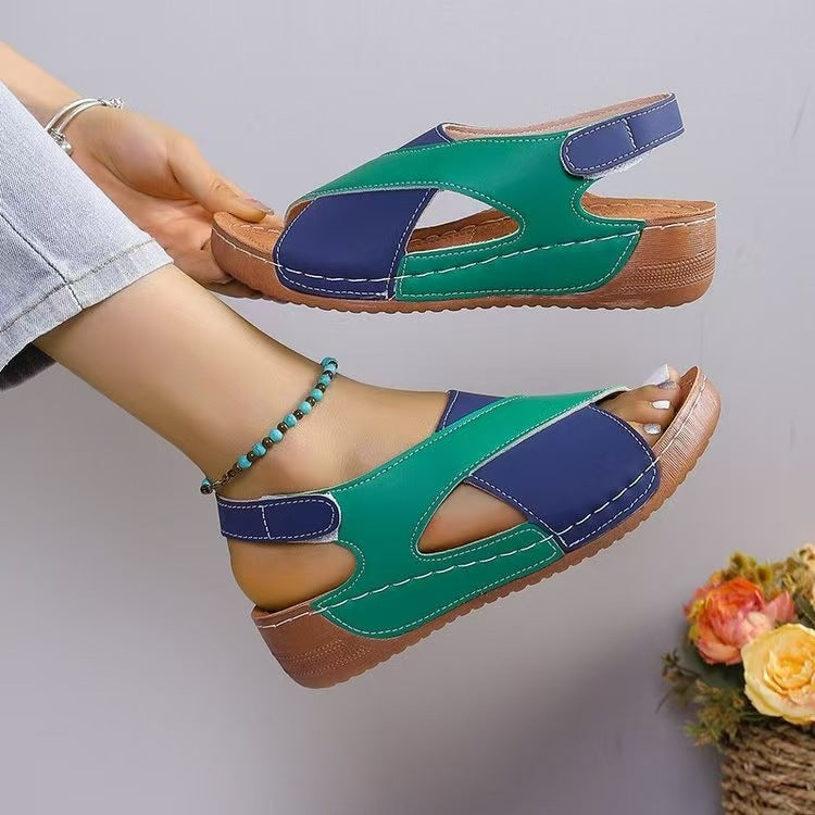 Women’s Sandals – Open Toe Cross Strap – Cushioned Insole – Lightweight Casual Fit