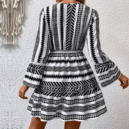 Women’s Casual Boho Mini Dress Vacation Outfit