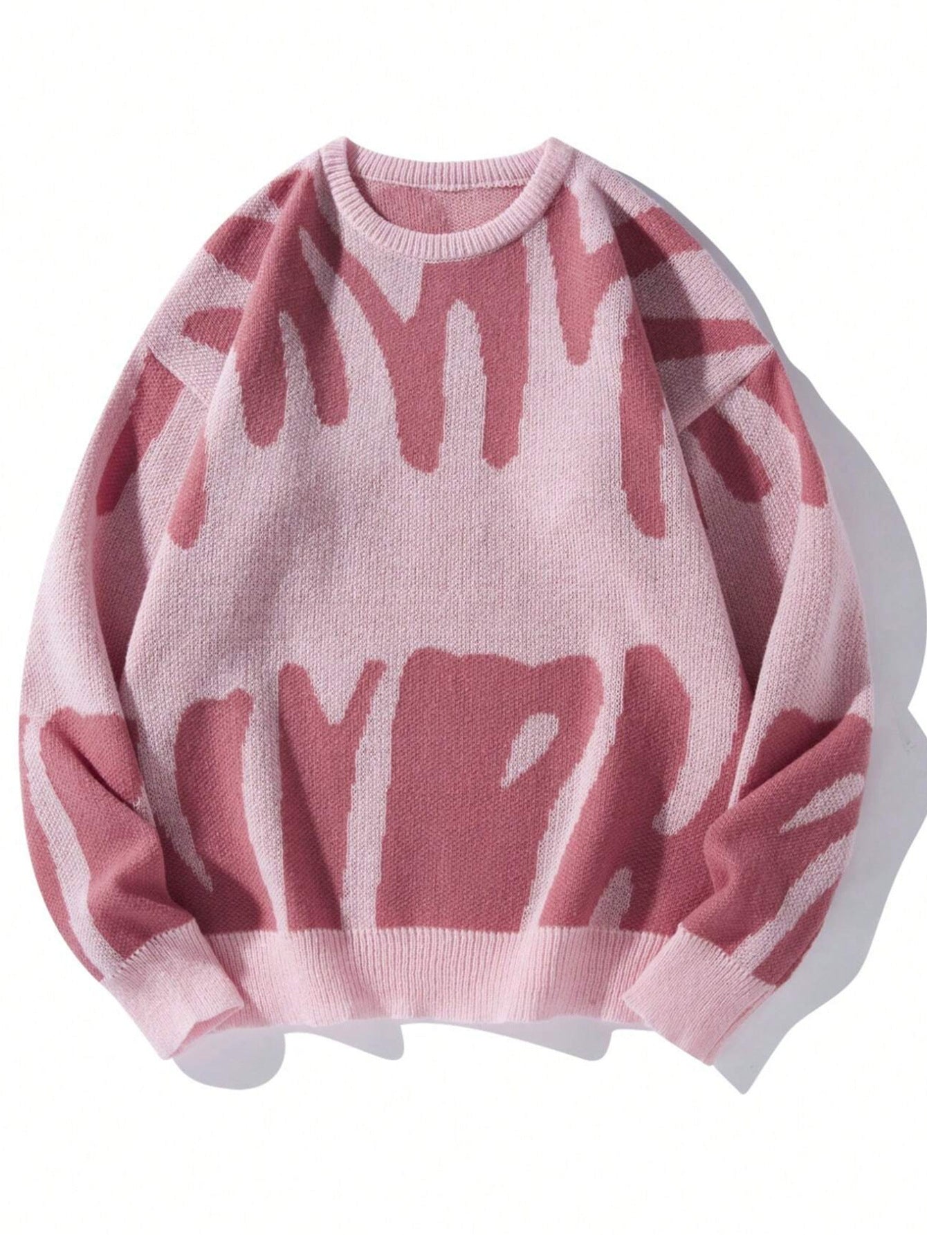 Women’s Sweater – Relaxed Fit – Jacquard Pattern – Long Sleeve