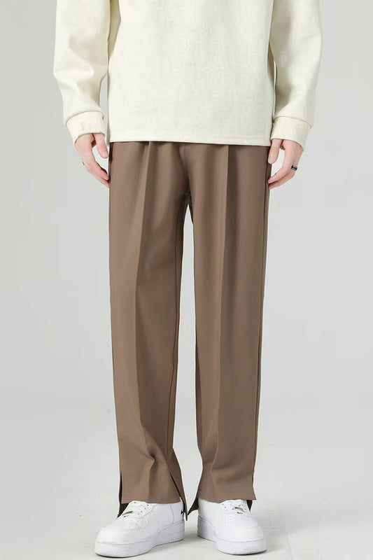 Men’s Harem Pants – Tapered Fit – Drapey Fabric – Pleated Front – Ankle Length
