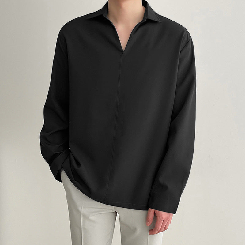 Men’s Pullover Shirt – V-Neck – Relaxed Fit – Lightweight Breathable Casual Wear