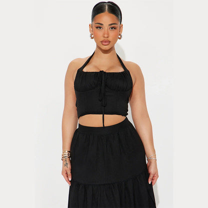 Women’s Maxi Skirt – High Waist – Tiered Design – Flowing Fit – Lightweight Breathable Fabric