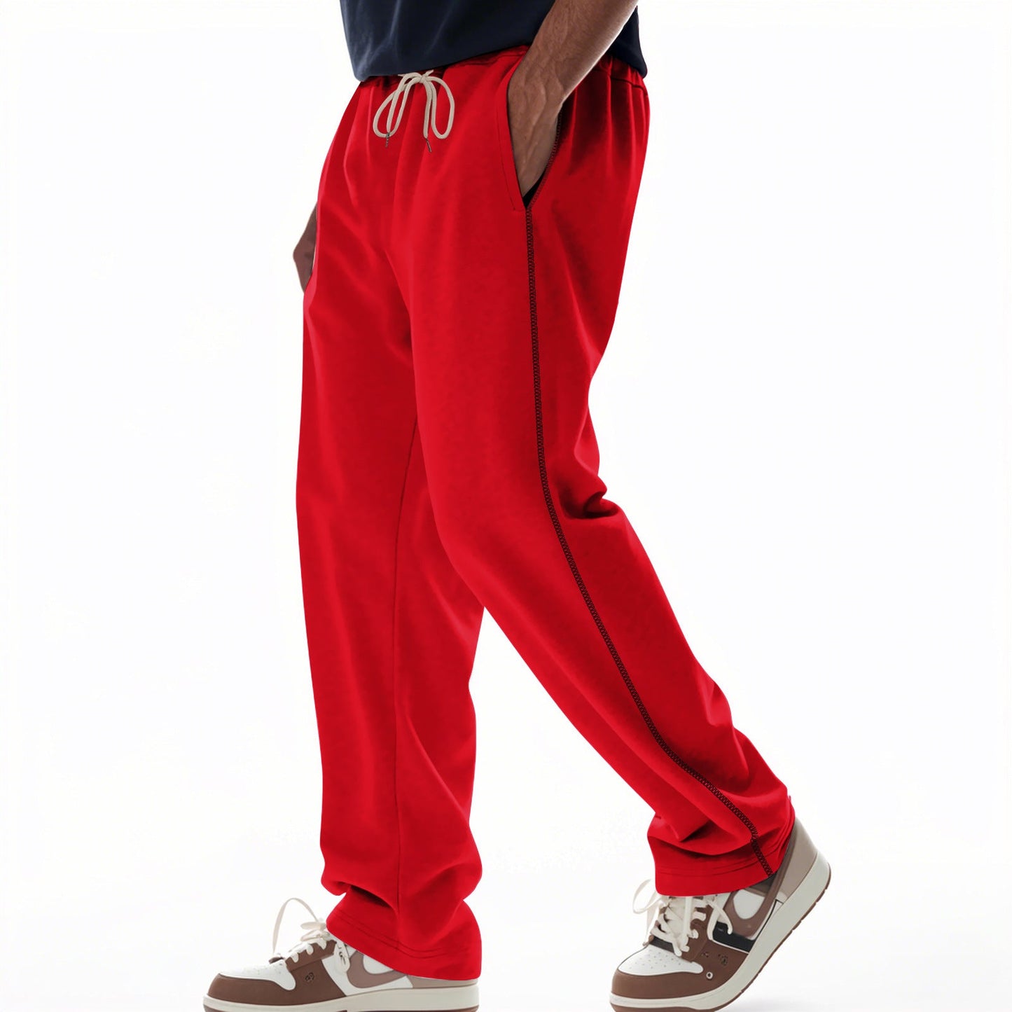 Men’s Sweatpants – Heavy Cotton Terry – Relaxed Fit – Drawstring Waist – Full Length