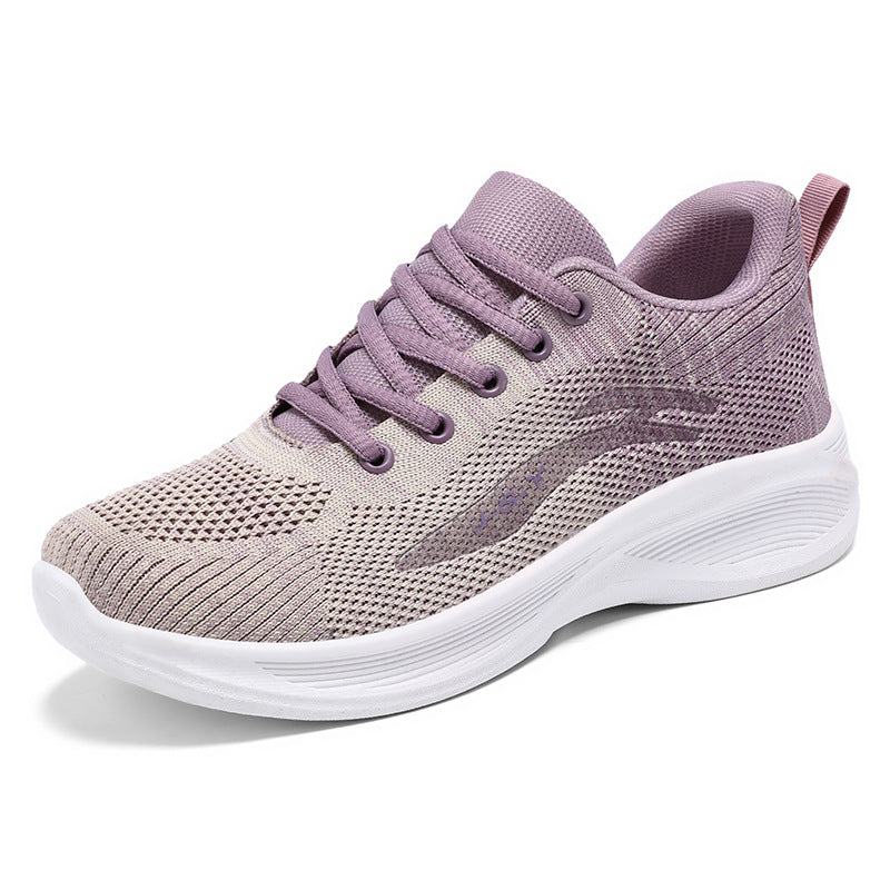 Women’s Running Shoes – Breathable Fly-Knit – Lightweight Cushioned – Lace-Up Fitness