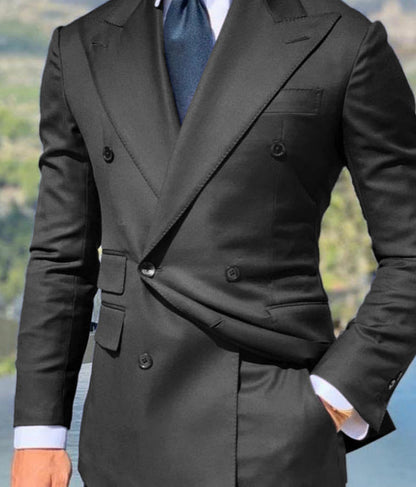 Men’s Blazer Suit Set – Slim Fit – Double-Breasted – Peak Lapel – Luxury Fabric