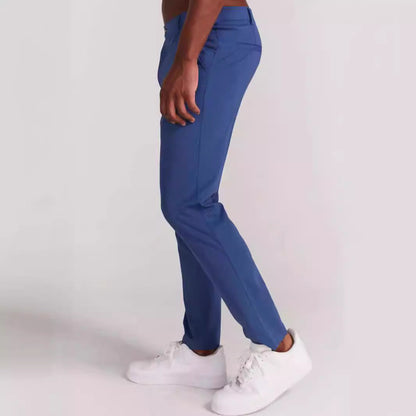 Men’s Pants – Slim Fit – Breathable Blend – Full Length – Rear Pockets – Smart Casual